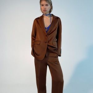Zara satin women suit set